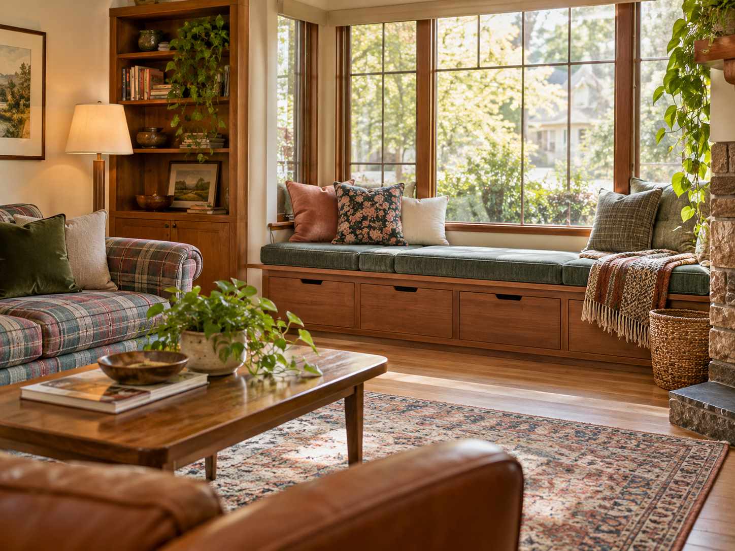 Window seat with storage beneath the cushion