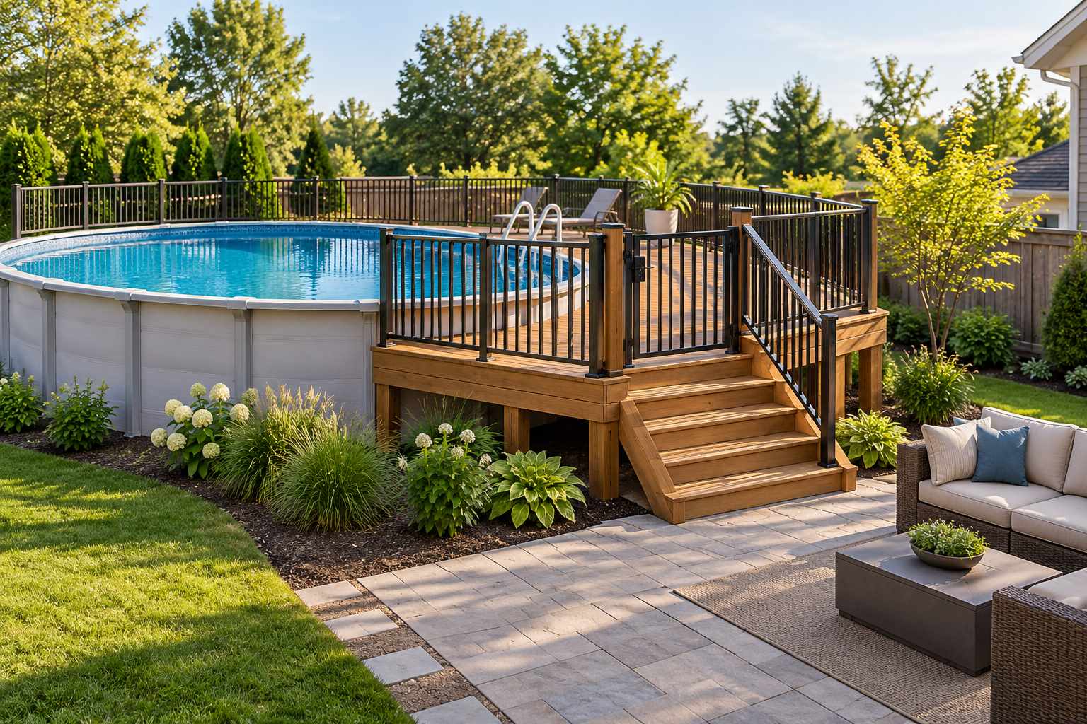 17 Above Ground Pool Deck Ideas for Better Outdoor Space
