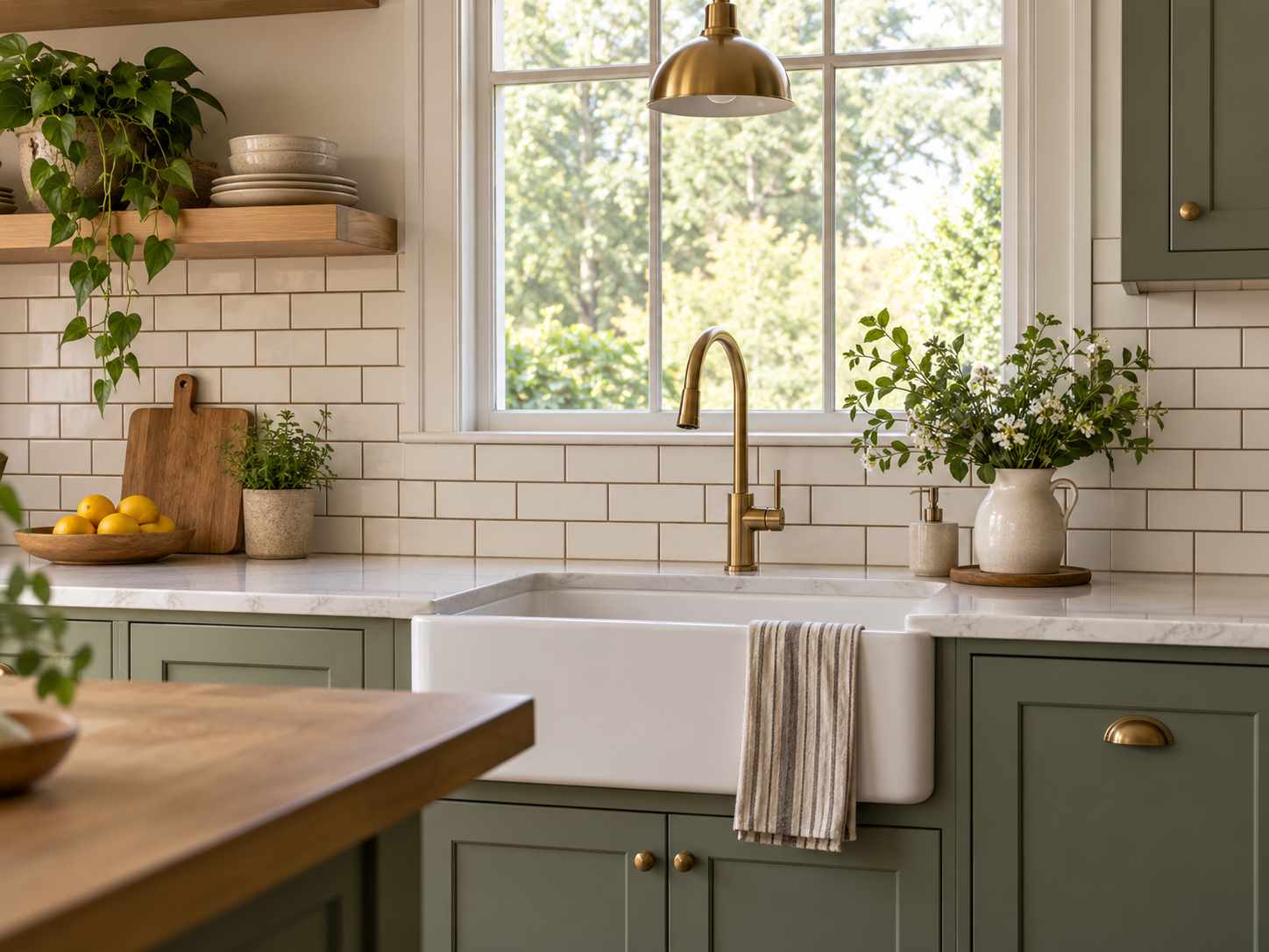 Plain tile with a subtle contrasting grout pattern