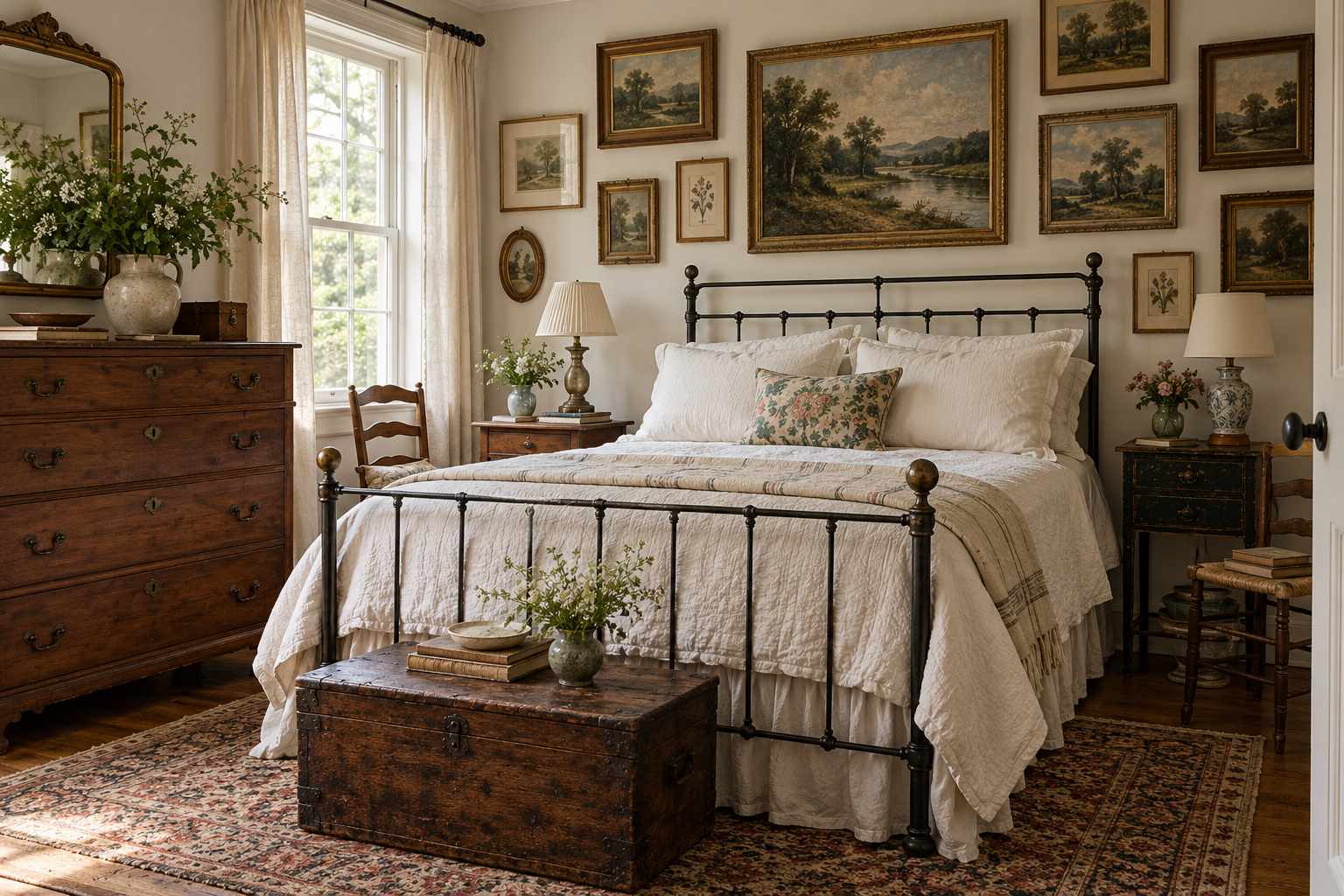 17 Vintage Bedroom Design Ideas with Collected Character