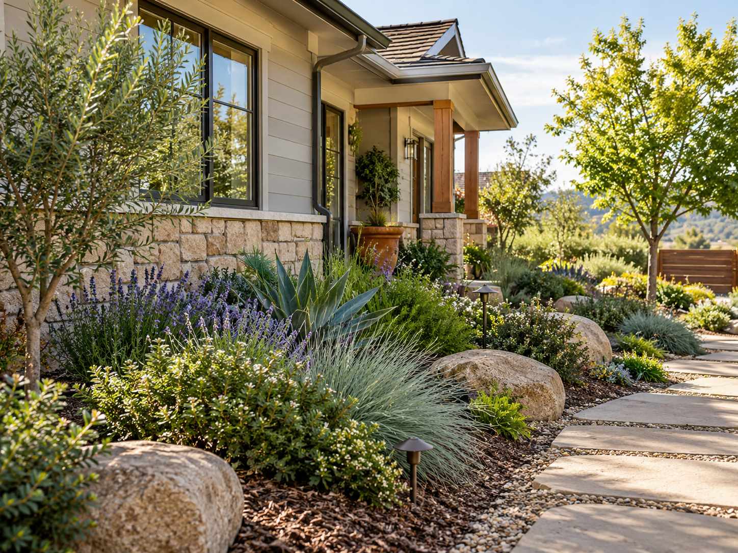 Garden planting around a home