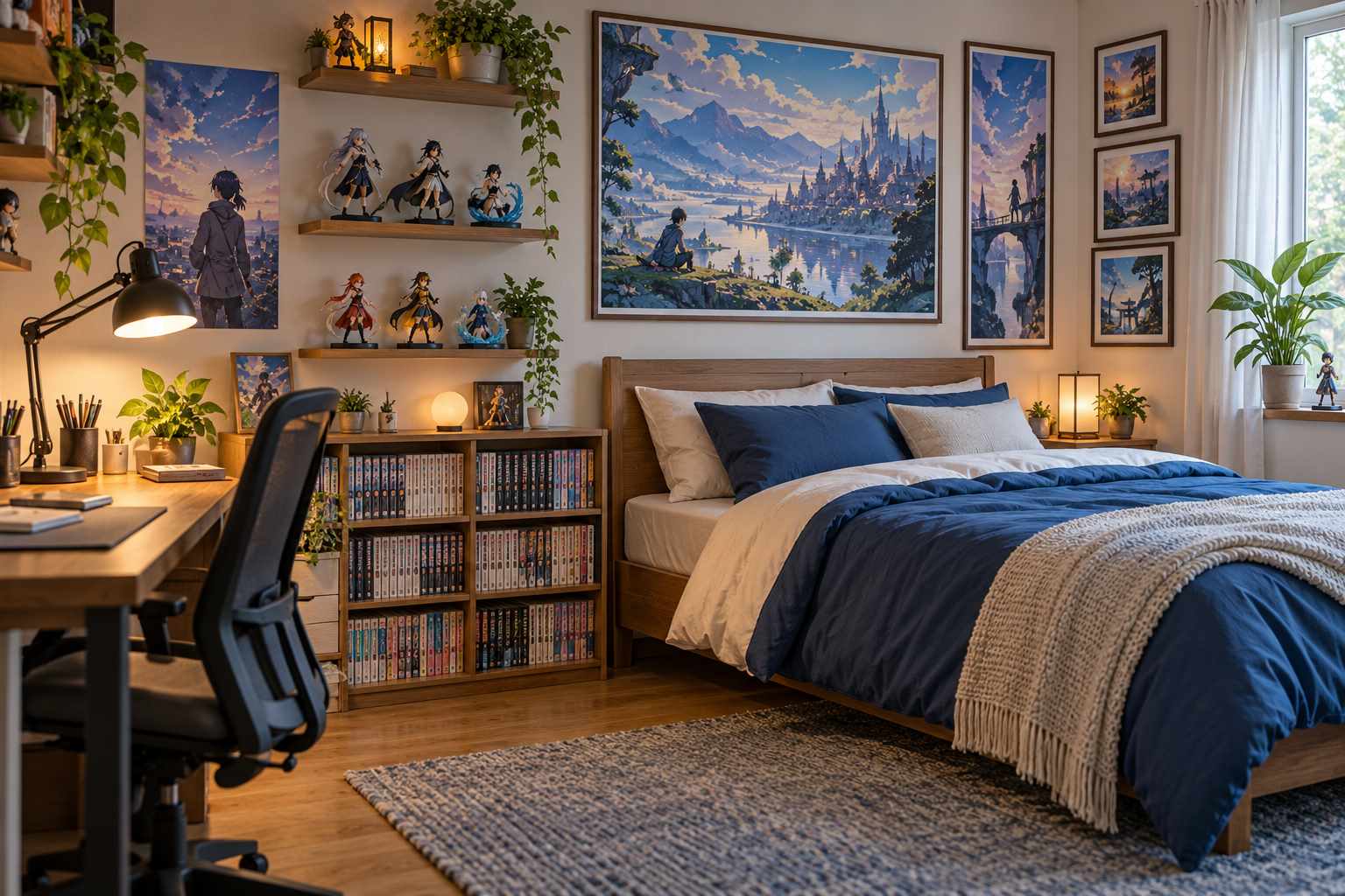 17 Anime Bedroom Decor Ideas with Organized Displays