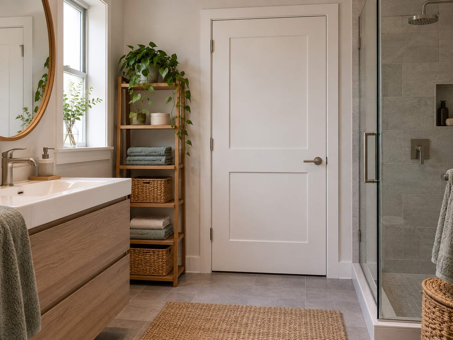 Clear bathroom door and access area