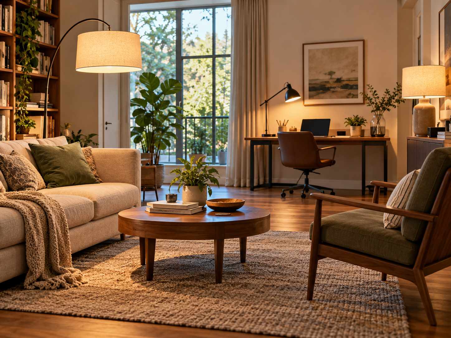 Separate lamps for different apartment activities