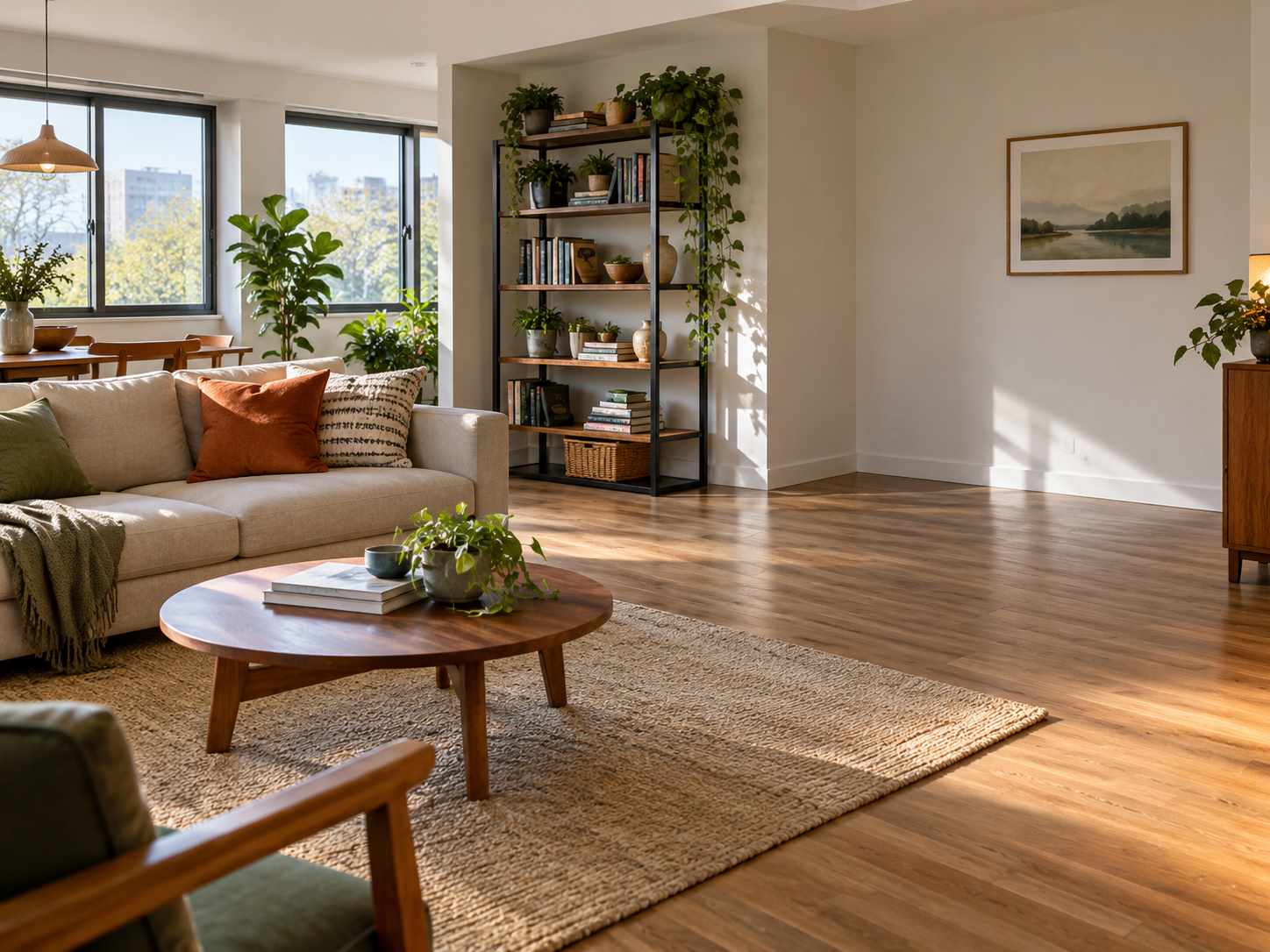 Open flexible area left free of permanent furniture